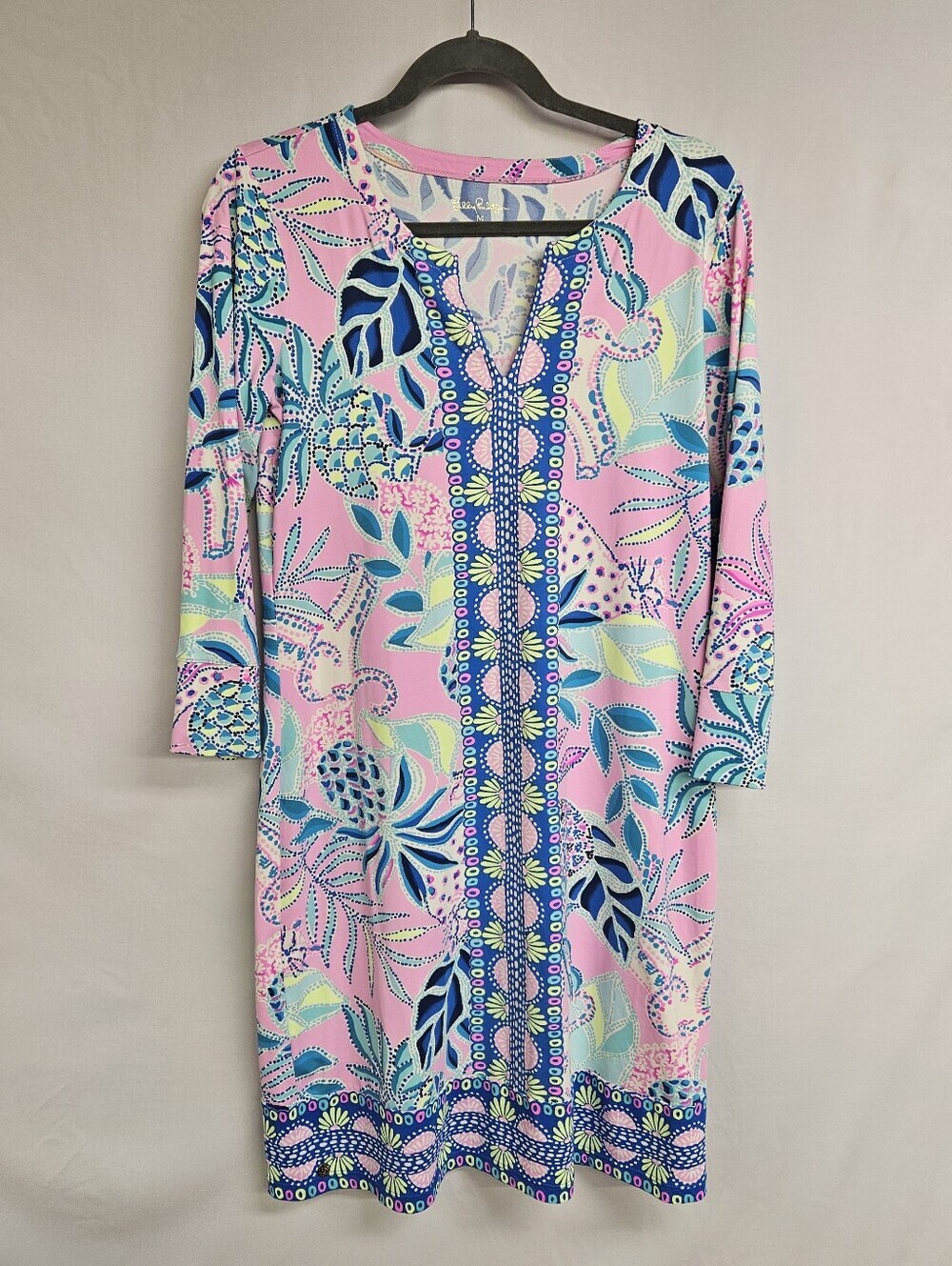 Lilly Pulitzer Women Medium Chilly Lilly Bold Floral Neon Tennis Dress